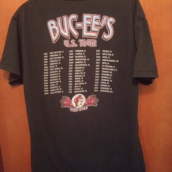 Buc-Ee's WORLD TOUR T-Shirt 1982-2023 Size LG, 100% Cotton, Black - Picture 4 of 5